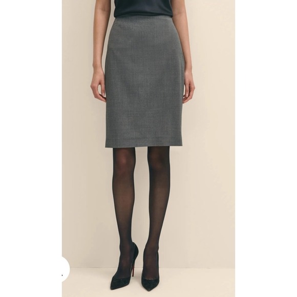 Brooks Brothers Dresses & Skirts - Brooks Brothers 346 Grey Stretch Wool Pencil Skirt Career Womens Size 2